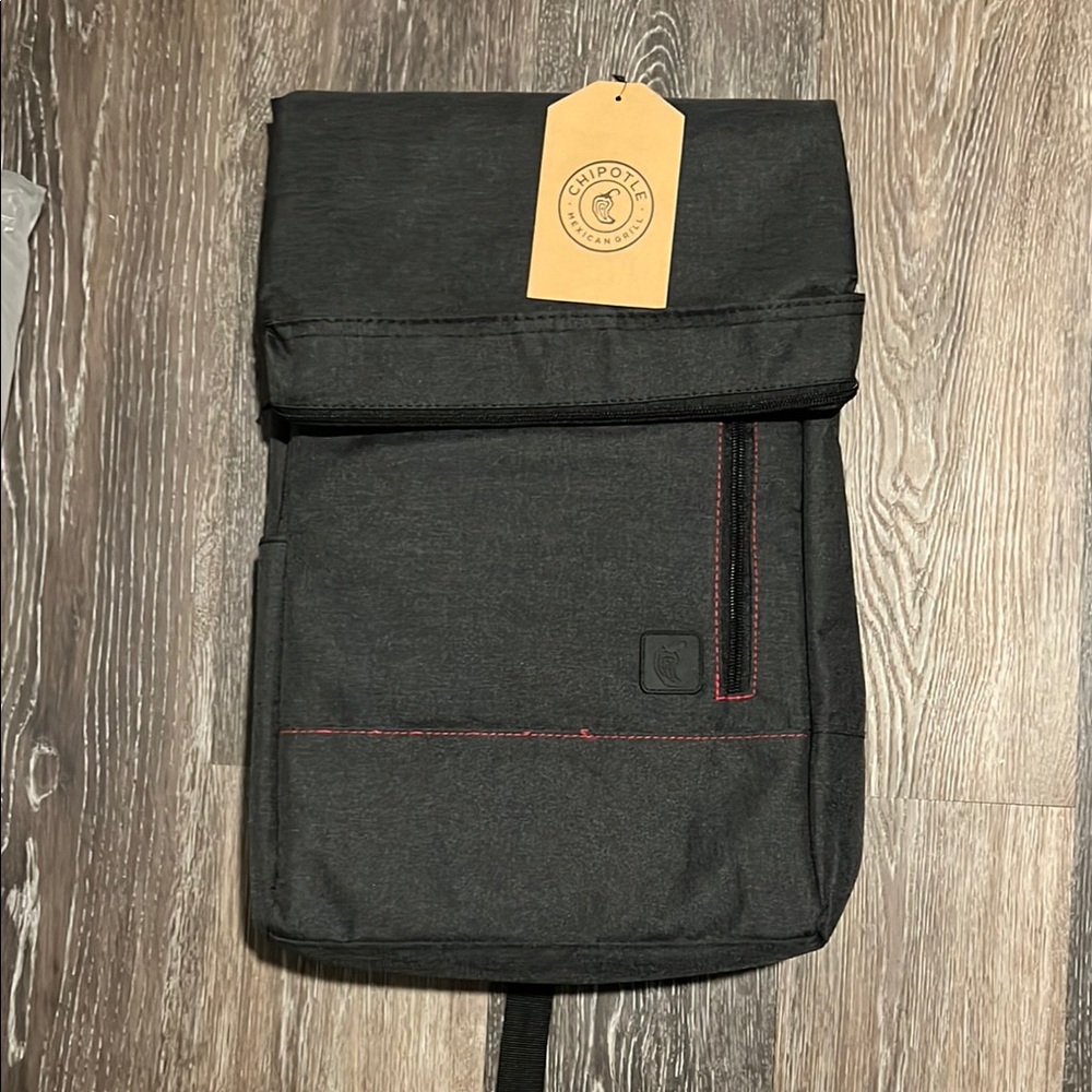 Black chipotle Backpack with Red Accents